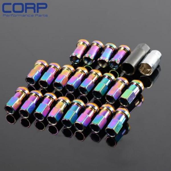 JDM Racing Wheel R40 Chrome Titanium Coating Lug Nuts Lock Set 1.25 X M12 20PCS #4 image