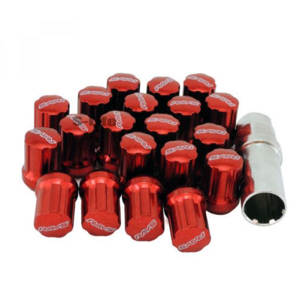 Car M12 1.5mm Steel Racing Wheel Lug Lock Gear Nuts With Installation Tools Red #1 image