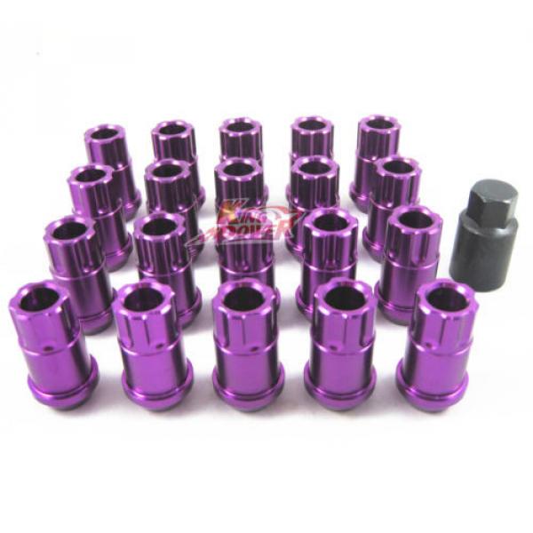 20PC PURPLE 12X1.5MM ALUMINUM RACING LOCKING LUG NUTS SET FOR HONDA ACURA TOYOTA #5 image