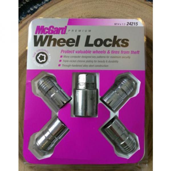 McGard 24215 Chrome 14x1.5 Cone Seat Locking Lug Nuts - 4 Wheel Locks and 1 Key #1 image