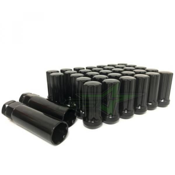 32 PC DODGE RAM 2500 3500 9/16 BLACK TRUCK SPLINE 2&#034; LOCKING LUG NUTS + 2 KEYS #1 image