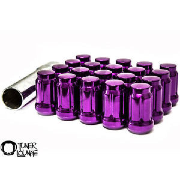 Z RACING TUNER SPLINE STEEL PURPLE SHORT CLOSED ENDED LUG NUTS 12x1.5MM 20 PCS #1 image