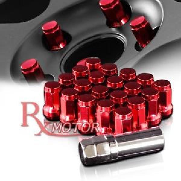 ACORN LUG NUTS WHEEL M12 x 1.25MM TUNER RACING 20 PIECES RED + KEY LOCK 20 PIECE #1 image