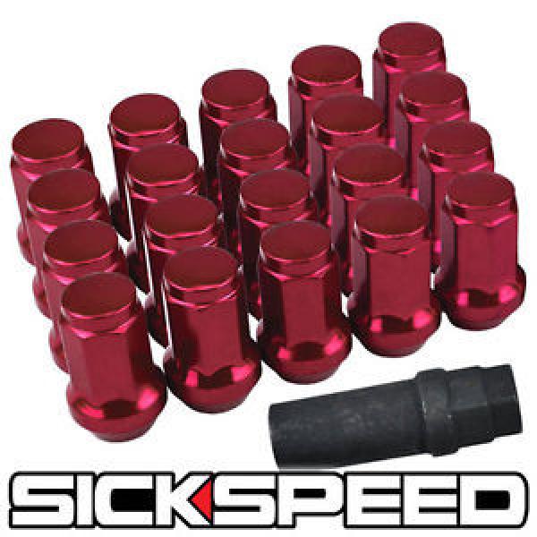 SICKSPEED 20 PC RED STEEL LOCKING HEPTAGON SECURITY LUG NUTS LUGS 12X1.25 L12 #1 image