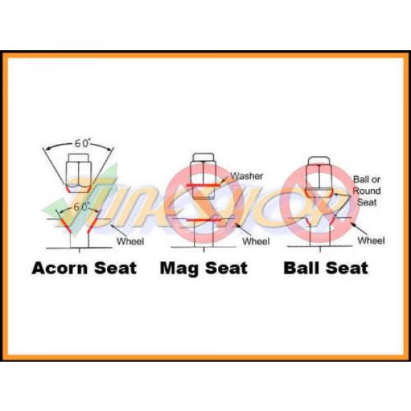 16+4 LOCK GORILLA LARGE SEAT OEM FACTORY WHEELS LUG NUTS 14X1.5 M14 RIMS BLACK #2 image