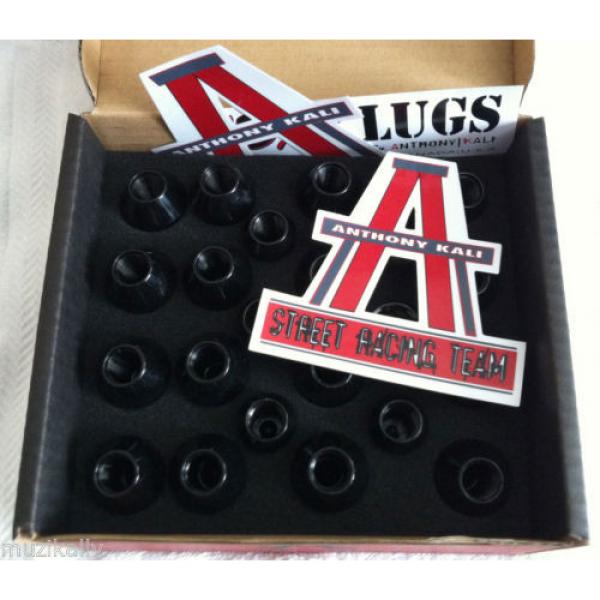 20PCS BLACK HEMI SRT8 LUG NUTS 14x1.5 C&#039;DAK ACORN LUGS &amp; LOCK COMBO #2 image