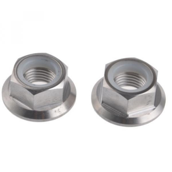 2 pcs Titanium / Ti M14 x 1.5 Pitch Sprocket Flange Lock Nut - Gr.5 6Al/4V Ti #5 image