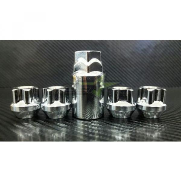 LOCKING LUG NUTS WHEEL LOCKS OPEN END CHROME BULGE ACORN 12X1.5 FITS HONDA ACURA #2 image