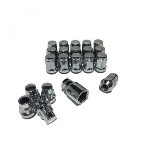 12x1.50 mm Lug Nuts and Lock Set Chrome 16 Nuts Plus 4 Locks 1 Key #1 image