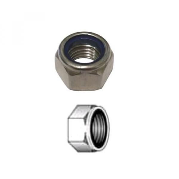 Qty 100 M6 Stainless Steel 304 A2 Hex Nyloc Nut 6mm Nylon Insert Lock Nuts #2 image
