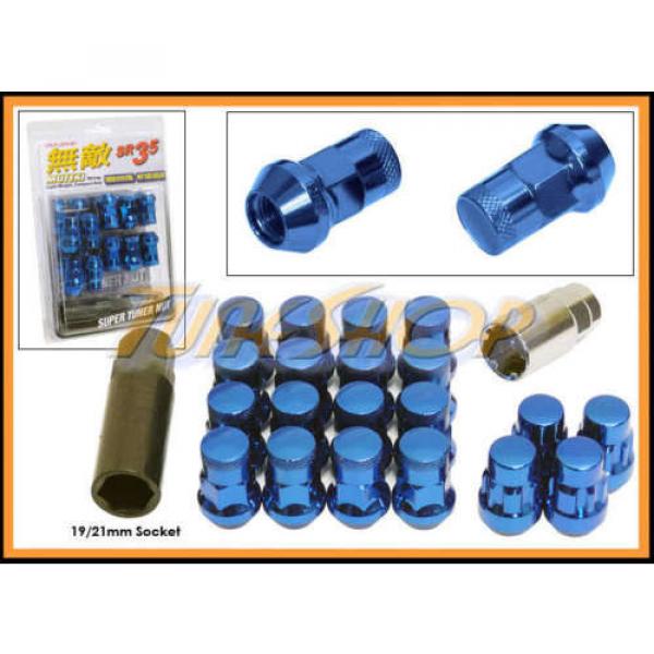 MUTEKI LOCK SR35 WHEELS LUG NUTS 12X1.5 M12 1.5 ACORN RIMS CLOSE END 20 BLUE L #1 image