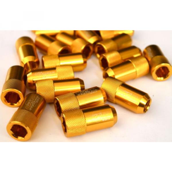 20PC CZRRACING GOLD SHORTY TUNER LUG NUTS NUT LUGS WHEELS/RIMS FITS:HONDA #1 image