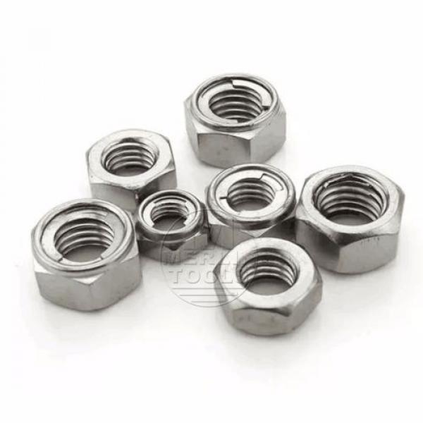 52Pcs M3 M4 M5 M6 M8 M10 M12 304 Stainless Steel Lock Nuts Hex Self-lock Nuts #1 image