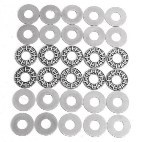 10pcs Thrust Needle Roller Bearing With 20pcs 10x24x1mm Washers #1 image