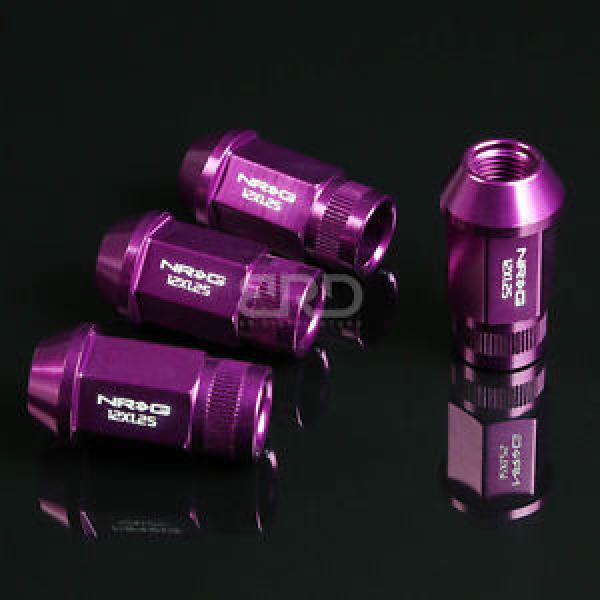 NRG ANODIZED ALUMINUM OPEN END TUNER WHEEL RIM LUG NUTS LOCK M12x1.25 PURPLE 4PC #1 image