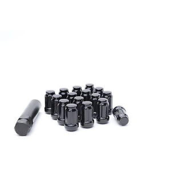 16 Black Tuner Spline Drive Locking Lug Nuts Wheel Lugs Spline Key inc. M12x1.50 #1 image
