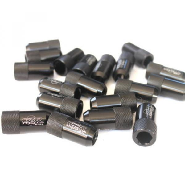 16PC CZRRACING BLACK SHORTY TUNER LUG NUTS NUT LUGS WHEELS/RIMS FITS:HONDA ACURA #1 image