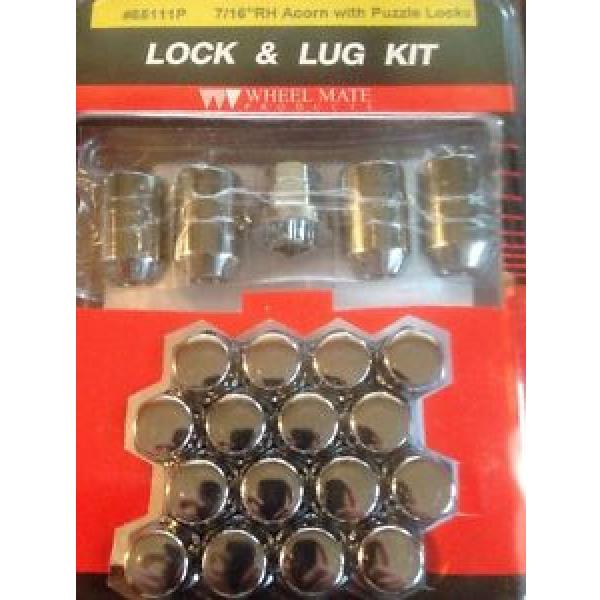 20 Lug Nut Locking Lug Set Bulge Acorn 7/16-20 Chrome Install Kit Pontiac 65111P #1 image