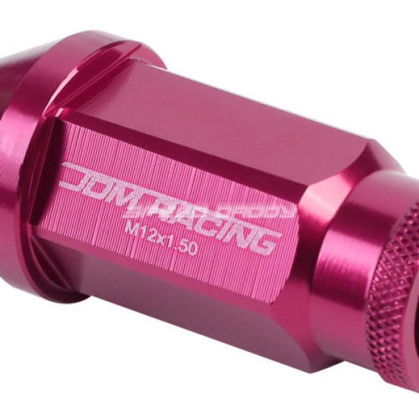 20X 50MM RIM ANODIZED WHEEL LUG NUT+ADAPTER KEY FOR IS250 IS350 GS460 PINK #2 image