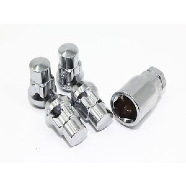 4 Chrome Acorn Bulge Wheel Lug Nut Locks 12x1.5 Toyota Tacoma FJ Cruiser Camry #1 image