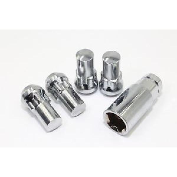 4 Chrome Acorn Lug Nut Locks 14x1.5 1.75&#034; SUV Sierra Escalade Avalanche Tundra #1 image