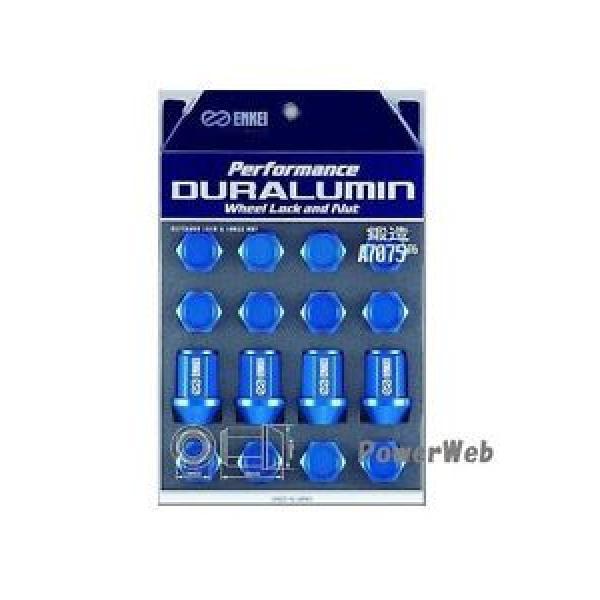 NEW ENKEI Performance Duralumin Lock Nuts Set for 4H 19HEX 35mm M12 P1.5 BLUE #1 image