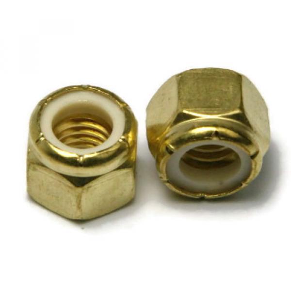 Brass Nylon Insert Lock Hex Nut UNC 1&#034;-8 Solid Brass Nylon Lock Nuts -QTY 100 #1 image