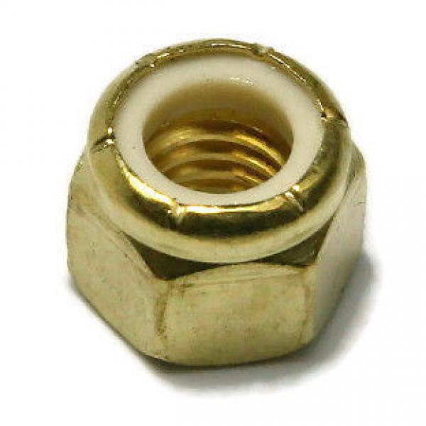 Brass Nylon Insert Lock Hex Nut UNC 1&#034;-8 Solid Brass Nylon Lock Nuts -QTY 100 #2 image