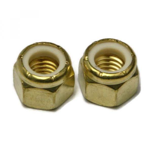 Brass Nylon Insert Lock Hex Nut UNC 1&#034;-8 Solid Brass Nylon Lock Nuts -QTY 100 #3 image