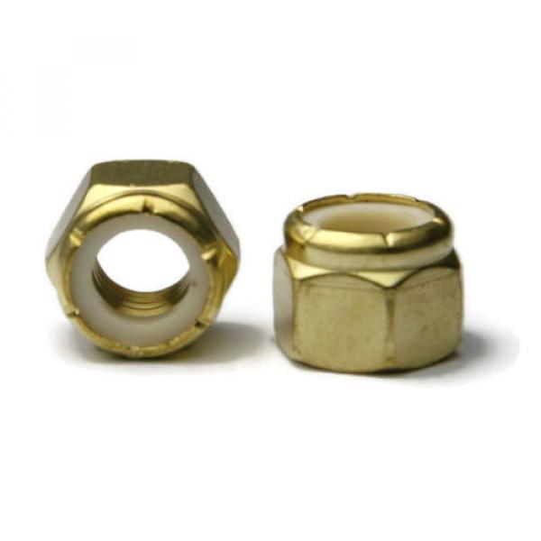 Brass Nylon Insert Lock Hex Nut UNC 1&#034;-8 Solid Brass Nylon Lock Nuts -QTY 100 #4 image