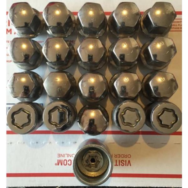 2012-2017 Dodge Ram 1500 Used 14X1.5mm Exposed Lug Nuts X20 &amp; McGard Locks &amp; Key #1 image