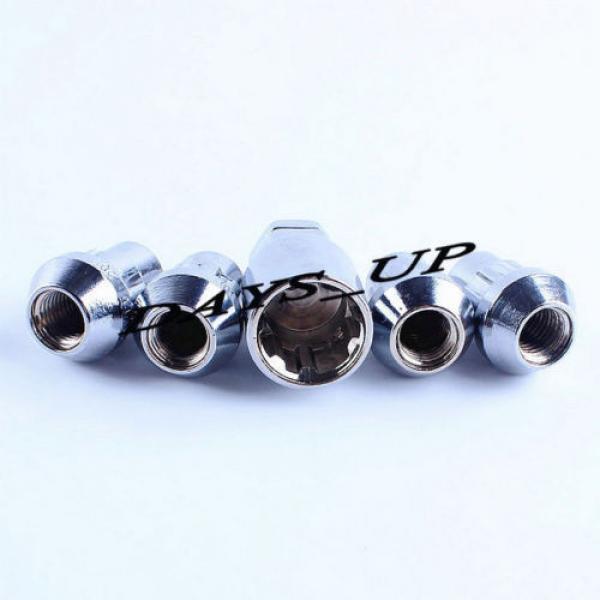 M12X1.5 Chrome Locking Lug Nuts Set / Wheel Locks Closed Bulge Acorn Cone Seat #3 image