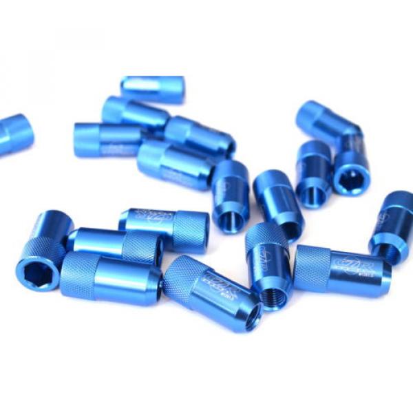 16PC CZRRACING BLUE SHORTY TUNER LUG NUTS NUT LUGS WHEELS/RIMS FITS:MITSUBISHI #1 image