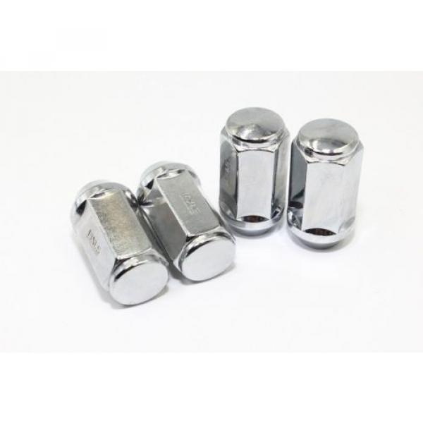 24 Chrome Acorn Lug Nuts Locks 14x1.5 1.75&#034; Tahoe Escalade Silverado Suburban #2 image