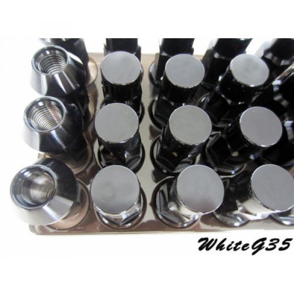 GODSPEED BLACK EXTENDED M12 X 1.5MM T4 WHEEL LUG NUTS NUT W/ LOCK CIVIC INTEGRA #3 image