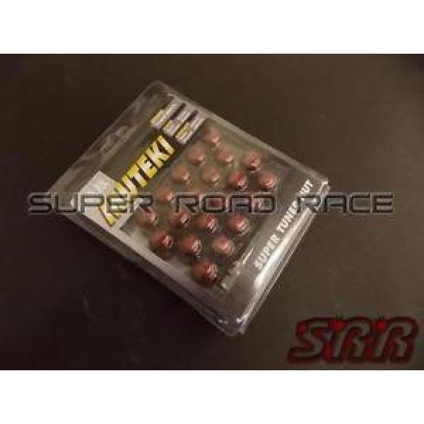 MUTEKI RED CLOSED END SPLINE TUNER LOCK LUG NUTS 20PCS 12X1.25 ACORN WHEEL RIM #1 image