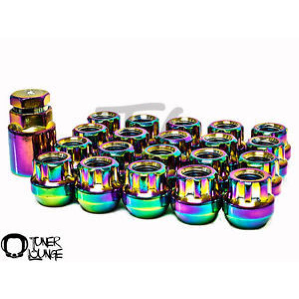 Z RACING NEO CHROME 20 PCS 12X1.25MM 23MM OPEN ENDED SPLINE STEEL LOCKS SET KEY #1 image