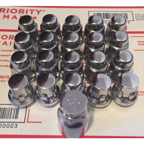 12x1.50 mm Lug Nuts &amp; Lock Set Chrome 16 Nuts Plus 4 Locks 1 Key Fits Many Makes #1 image