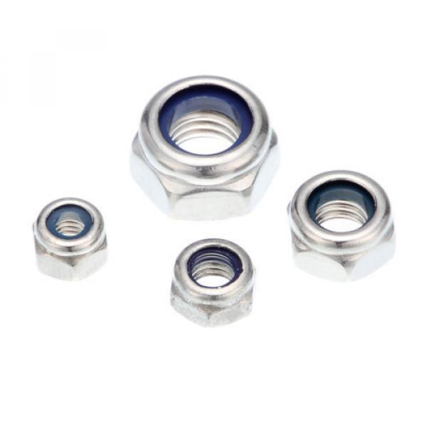 A2 Marine Grade Stainless Steel Nyloc/Nylon Insert Locking Nuts M4-M18 Choose #1 image