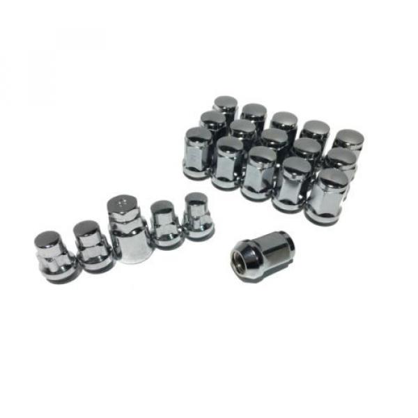 Lugs and Locks Set | 5pc 1/2&#034; Wheel Lock Nuts | 16 1/2&#034; Chrome Lug Nuts | FORD #2 image