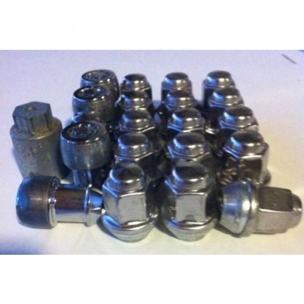 2005-2014 MUSTANG BULGE ACORN 1/2-20 LUG NUTS SET X20 1/2&#034; THREAD &amp; McGARD LOCKS #5 image