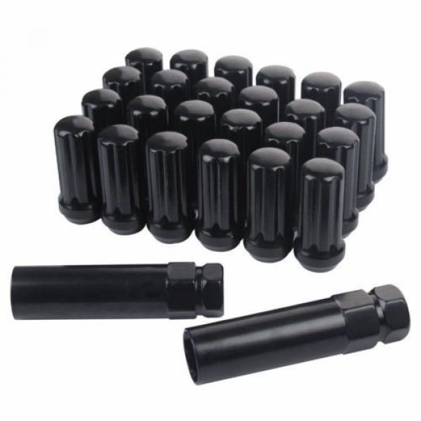 10 PC DODGE RAM 2500 3500 9/16 BLACK TRUCK SPLINE 2&#034; LOCKING LUG NUTS + 2 KEYS #1 image