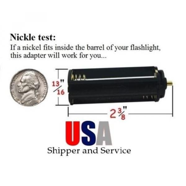 Heavy Duty AAA Battery Adapter Flashlight using 18650 with sleeve WIDE BARREL #2 image