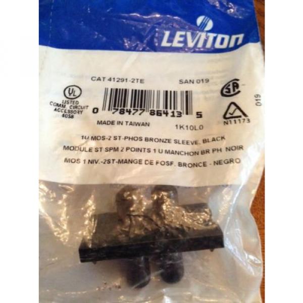 Leviton QuickPort Duplex LC Fiber Optic Adapter Phosphor Bronze Sleeve/ Black #1 image