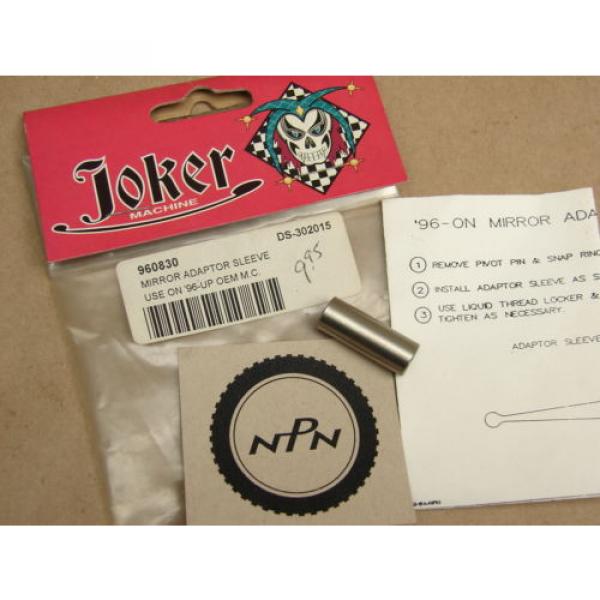 NOS Joker Machine Mirror Adaptor Sleeve Use on 96 Up OEM Harley 960830 DS-302015 #1 image