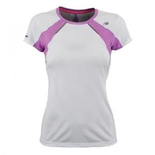 New Balance Women&#039;s NBx Adapter Short Sleeve Tee: White/Violet #1 image