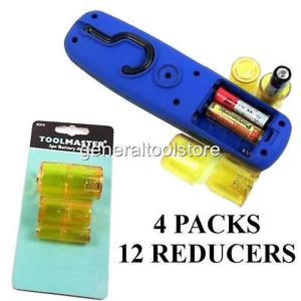 AAA AA C D CELL TYPE BATTERY ADAPTERS X12  CONVERTER REDUCING SLEEVES BATTERIES #1 image