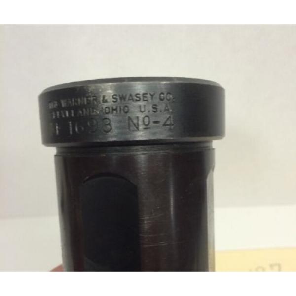Warner &amp; Swasey M-1693 No.4 morse taper adapter sleeve 2&#034; shank #4 image