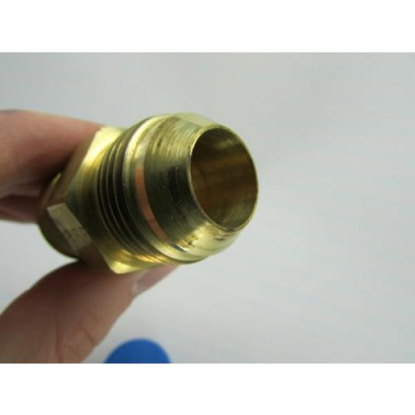 New Parker Brass Male Adapters, 3/4&#034; NPT x 3/4&#034; OD Tube Compression Sleeve Flare #4 image