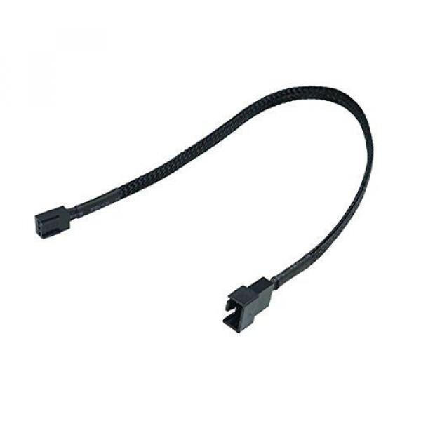 Phobya 4Pin PWM plug to 3Pin (Socket) 30cm Adapter - Sleeved black #1 image